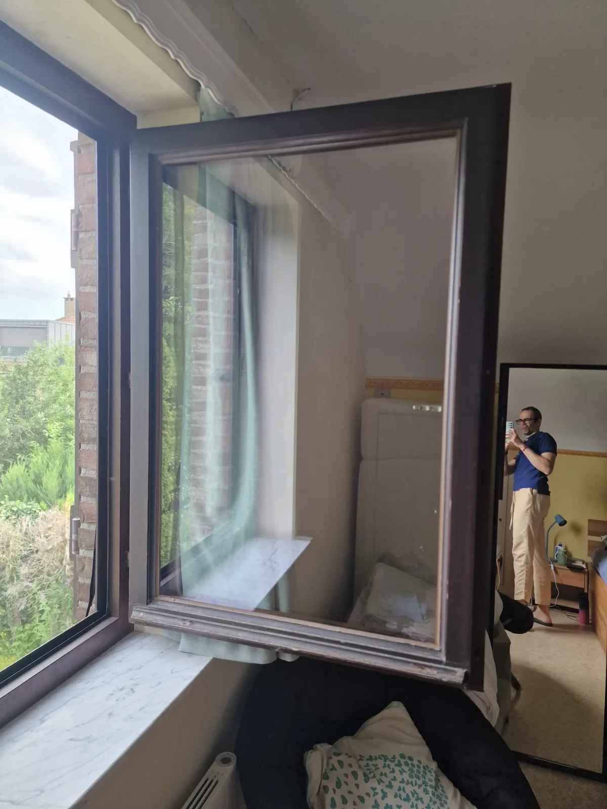 Vue de porte ou fenêtre pour le diagnostic de la menuiserie